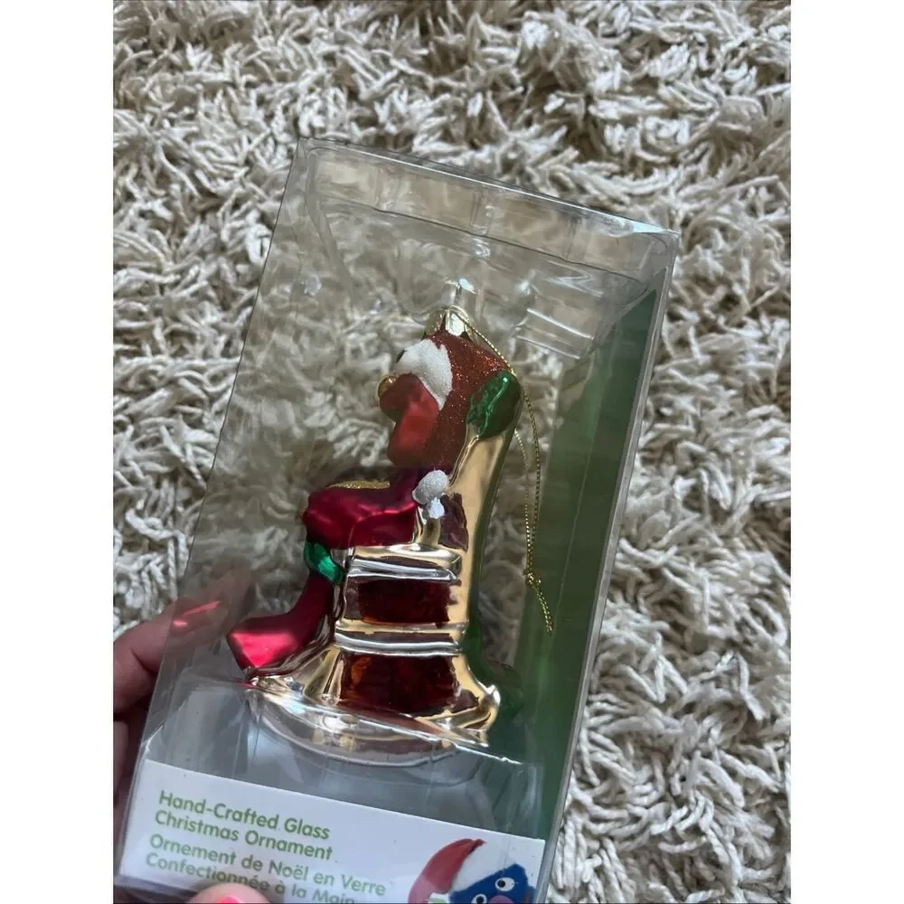 NIB Elmo By Kurt S. Adler Hand Crafted Glass Christmas Ornament